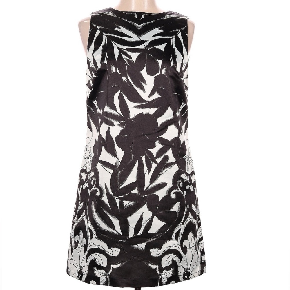 Alice + Olivia Women’s Black and White Abstract Classy Cocktail Dress